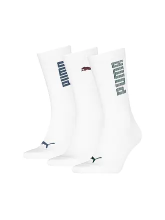 PUMA | Herren Freizeitsocken RIB Logo Crew 3er Pack | 